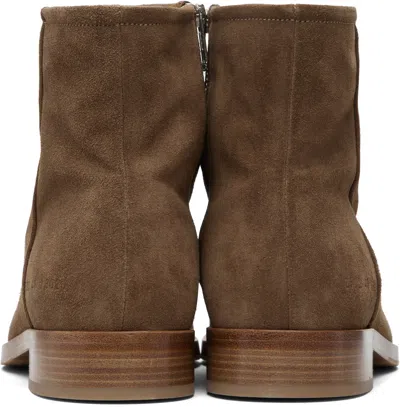 Common Projects Zipper Boot In Waxed Suede