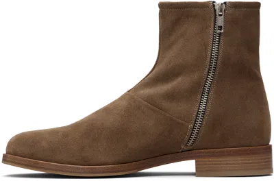 Common Projects Zipper Boot In Waxed Suede