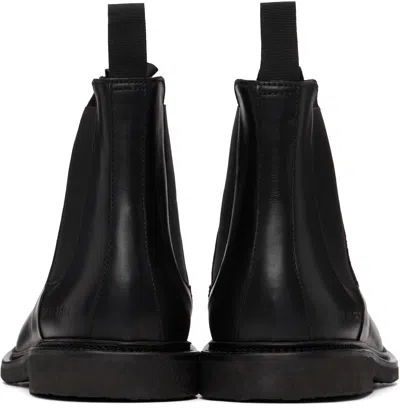 Common Projects Black Leather Chelsea Boots In Black