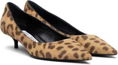 Jimmy Choo Brown Amelia Heels In Brown