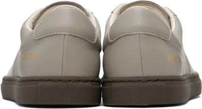 Common Projects Gray Bball Slim Gum Brown Sole Sneakers In Gray