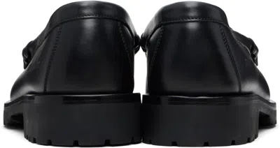 Common Projects Black Leather Chunky Loafers In Black