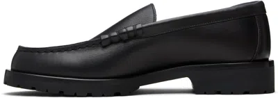 Common Projects Black Leather Chunky Loafers In Black