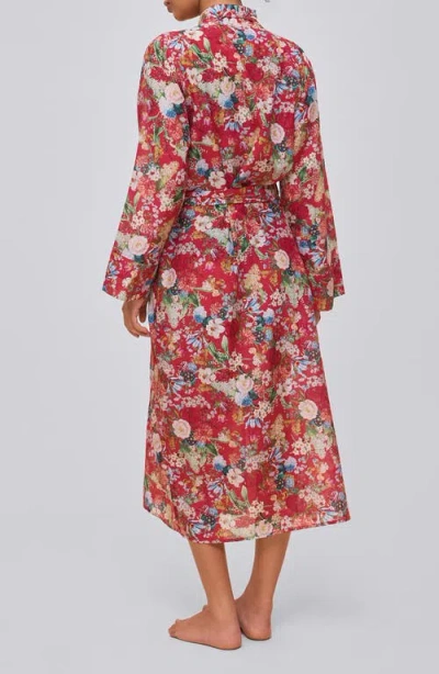Papinelle Holly Floral Cotton Voile Maxi Robe In Multi