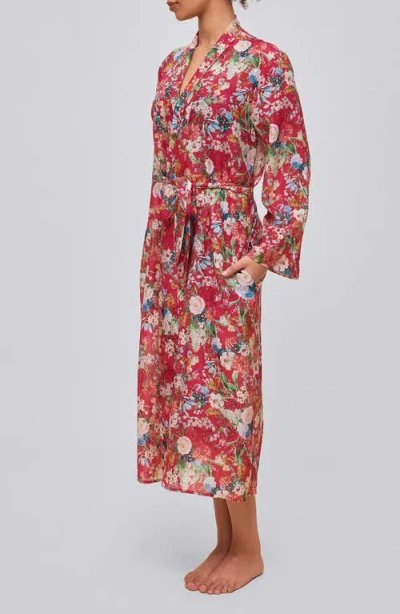 Papinelle Holly Floral Cotton Voile Maxi Robe In Multi