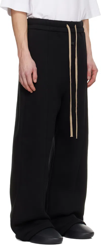 Fear Of God Black Wide Leg Sweatpants In Black