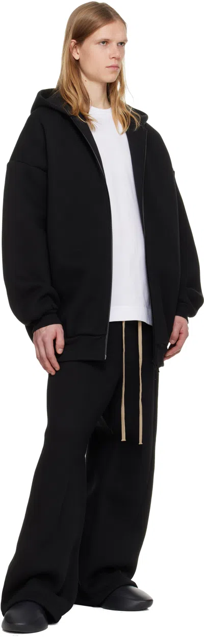 Fear Of God Black Wide Leg Sweatpants In Black