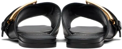 Balmain Anthem Flat Calfskin Leather Sandals In Animal Print