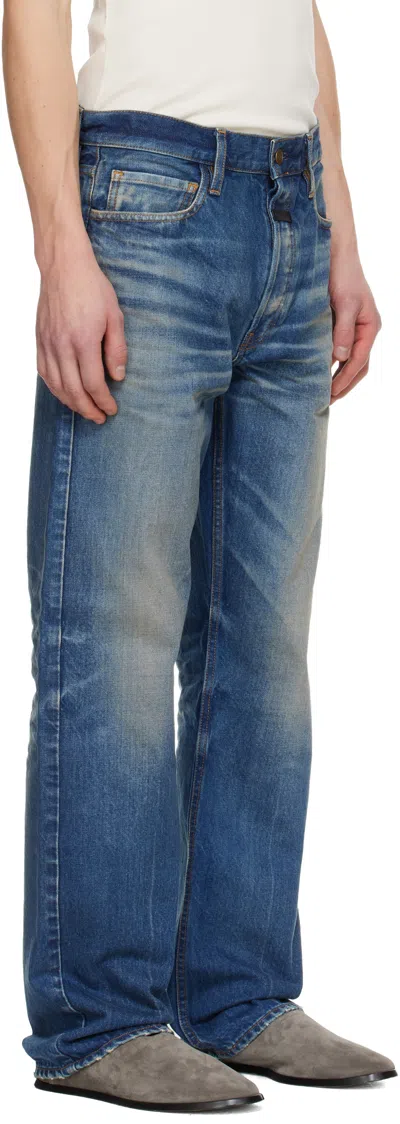 Fear Of God Blue Straight 5 Pocket Jeans In Blue