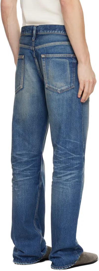 Fear Of God Blue Straight 5 Pocket Jeans In Blue