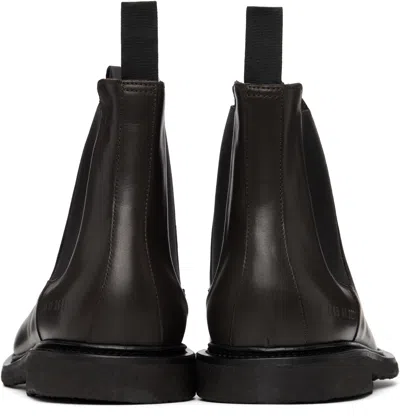 Common Projects Brown Leather Chelsea Boots In Brown