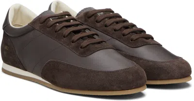 Common Projects Brown Minimal Runner Sneakers In Brown
