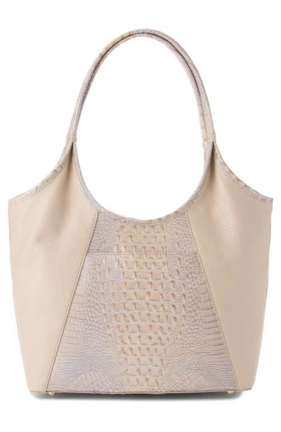 Brahmin Melora Embossed Leather Tote In Neutral