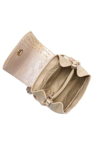 Brahmin Margo Croc Embossed Leather Crossbody Bag In Neutral