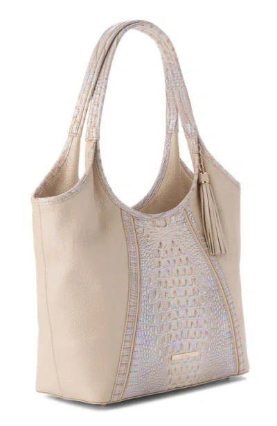 Brahmin Melora Embossed Leather Tote In Neutral