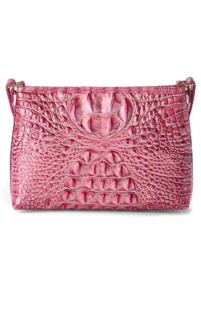 Brahmin Lorelei Croc Embossed Leather Shoulder Bag In Pink