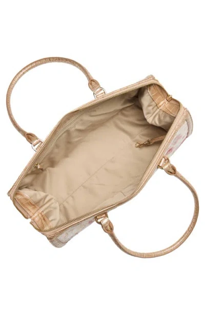 Brahmin Sophia Croc Embossed Leather Satchel In Brown