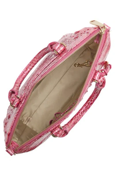Brahmin Duxbury Croc Embossed Leather Satchel In Pink