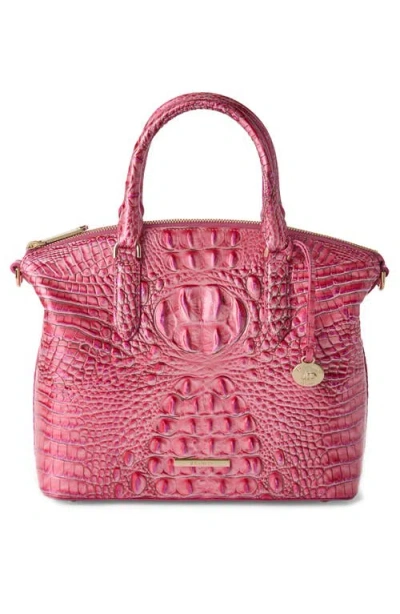 Brahmin Duxbury Croc Embossed Leather Satchel In Pink