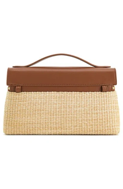 Jw Pei Thea Woven Top Carry Handle Crossbody Bag In Brown