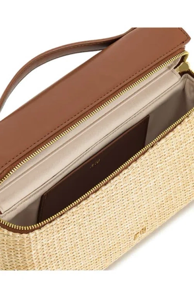 Jw Pei Thea Woven Top Carry Handle Crossbody Bag In Brown
