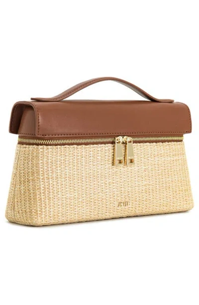 Jw Pei Thea Woven Top Carry Handle Crossbody Bag In Brown