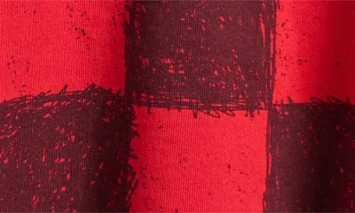 Diet Starts Monday Sex, Love & Diet Checkerboard Crop Crewneck Sweatshirt In Red