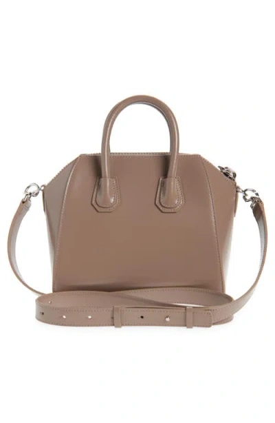 Givenchy Mini Antigona Leather Satchel In Brown