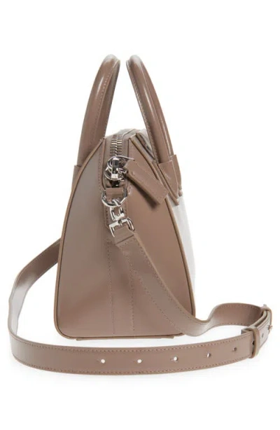 Givenchy Mini Antigona Leather Satchel In Brown