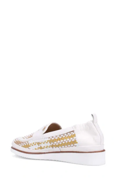Ron White Nayomi Woven Penny Loafer In White