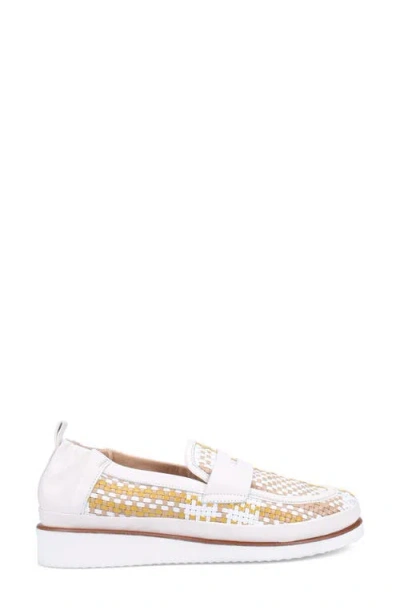 Ron White Nayomi Woven Penny Loafer In White