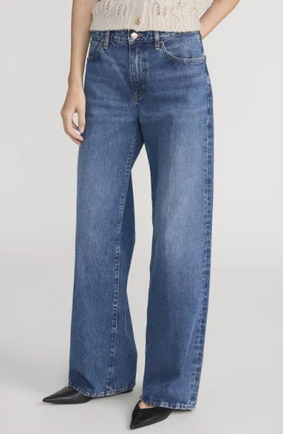 Frame The Wide Crop Jeans In Blue