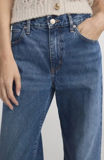 Frame The Wide Crop Jeans In Blue