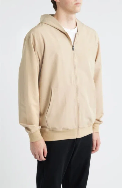 Santo Studio Tempo Tech Zip Jacket In Neutral