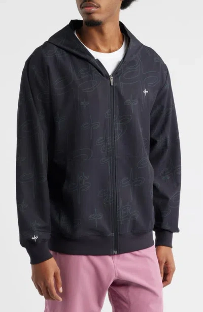 Santo Studio Tempo Tech Zip Jacket In Black