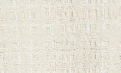 Versace Belted Metallic Cotton-blend Tweed Mini Dress In White