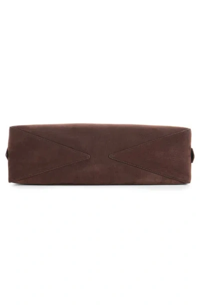 Alaïa Medium Le Teckel Suede East/west Shouder Bag In Brown
