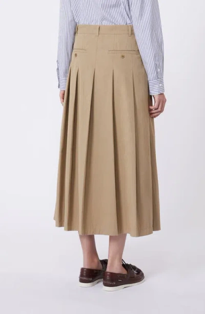 Weekend Max Mara Dorme Pleat Maxi Skirt In Neutral