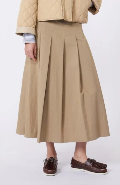 Weekend Max Mara Dorme Pleat Maxi Skirt In Neutral