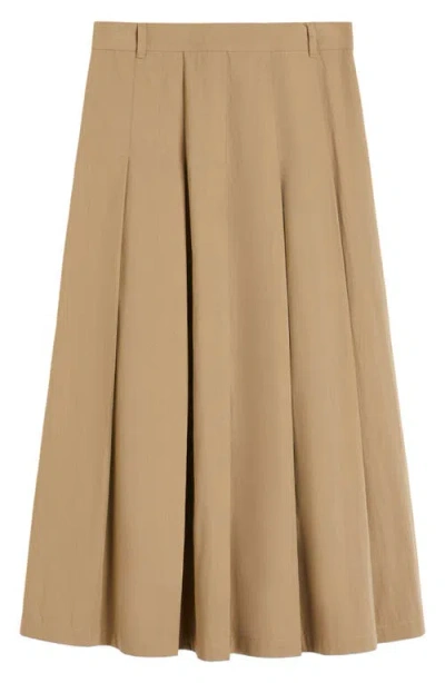 Weekend Max Mara Dorme Pleat Maxi Skirt In Neutral