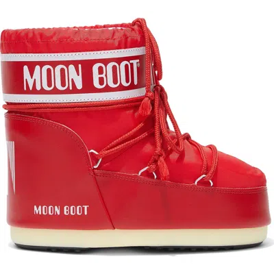Moon Boot Round-toed Ankle Boots In Red