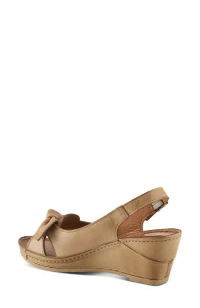 Spring Step Chassidy Wedge Sandal In Brown