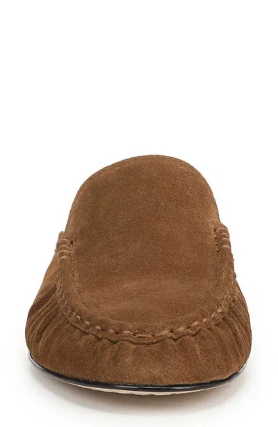 Vince Tevin Ruched Apron Toe Mule In Brown