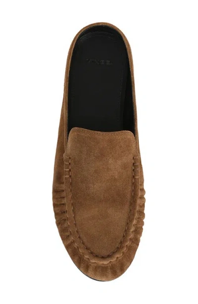 Vince Tevin Ruched Apron Toe Mule In Brown