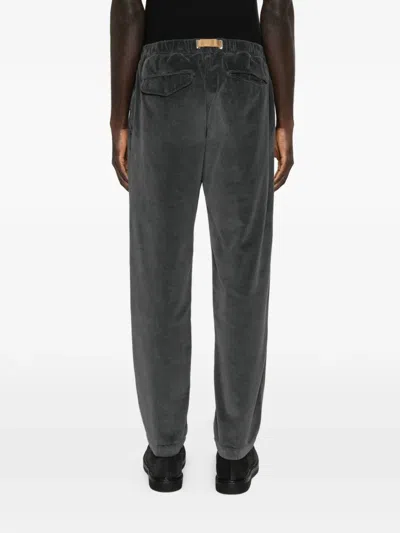 White Sand Corduroy Straight-leg Trousers In Black