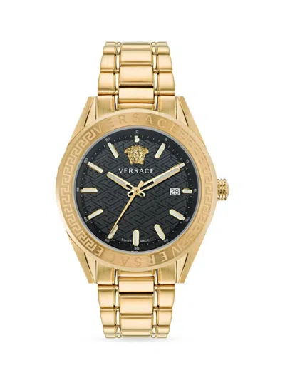 Versace V-code Bracelet Watch In Gold