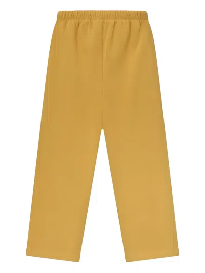 Essentials Drawstring Graphic Print Trousers In Yellow
