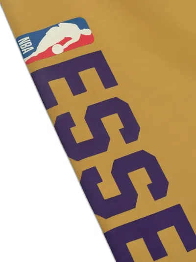 Essentials Drawstring Graphic Print Trousers In Yellow