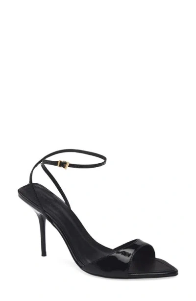 Schutz Elodie Ankle Strap Slide Sandal In Black
