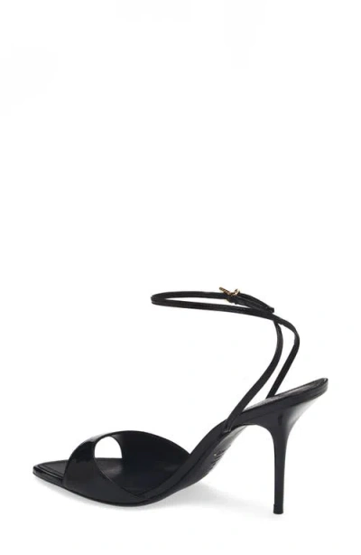 Schutz Elodie Ankle Strap Slide Sandal In Black